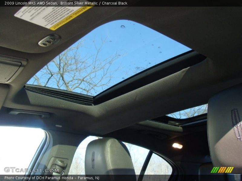 Brilliant Silver Metallic / Charcoal Black 2009 Lincoln MKS AWD Sedan