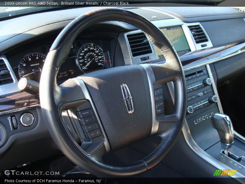 Brilliant Silver Metallic / Charcoal Black 2009 Lincoln MKS AWD Sedan