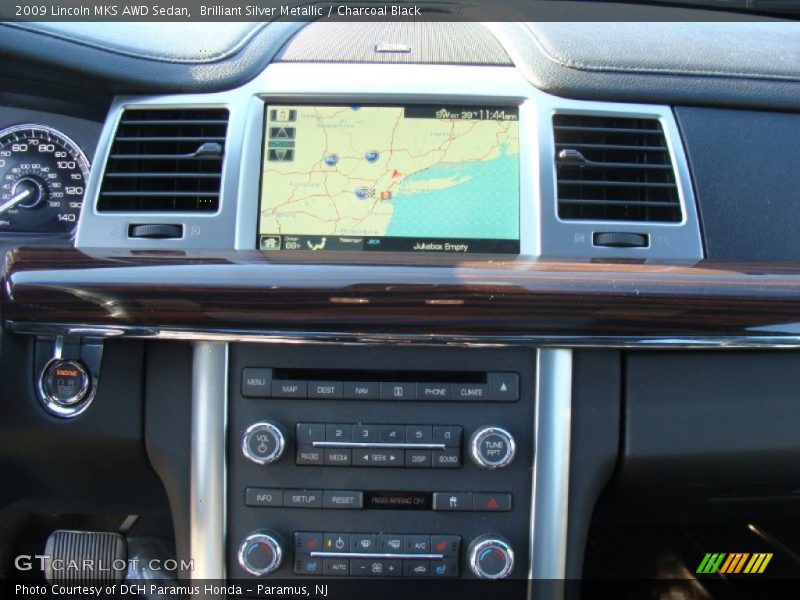 Brilliant Silver Metallic / Charcoal Black 2009 Lincoln MKS AWD Sedan