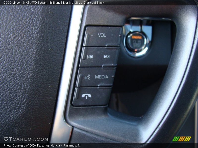 Brilliant Silver Metallic / Charcoal Black 2009 Lincoln MKS AWD Sedan
