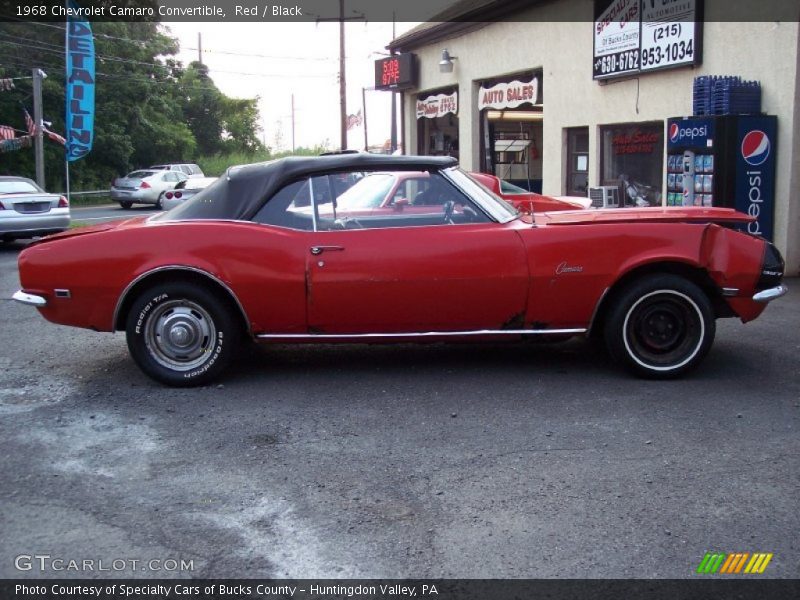 Red / Black 1968 Chevrolet Camaro Convertible