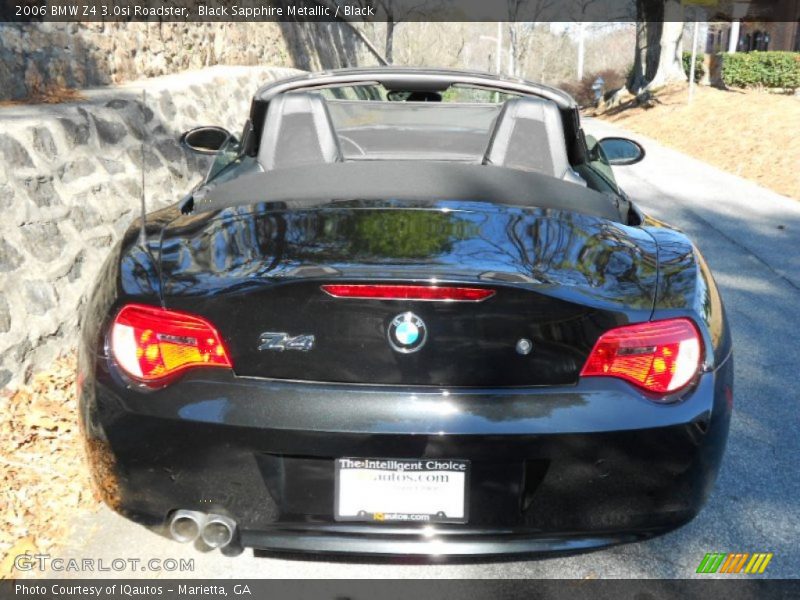 Black Sapphire Metallic / Black 2006 BMW Z4 3.0si Roadster