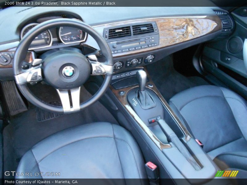 Black Sapphire Metallic / Black 2006 BMW Z4 3.0si Roadster