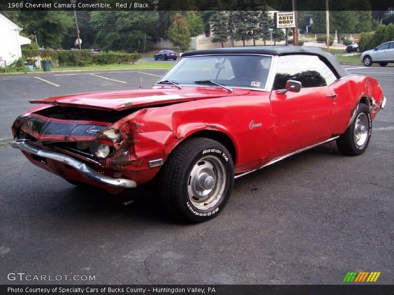 Red / Black 1968 Chevrolet Camaro Convertible