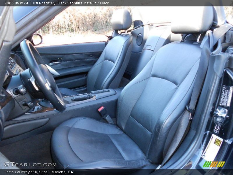 Black Sapphire Metallic / Black 2006 BMW Z4 3.0si Roadster