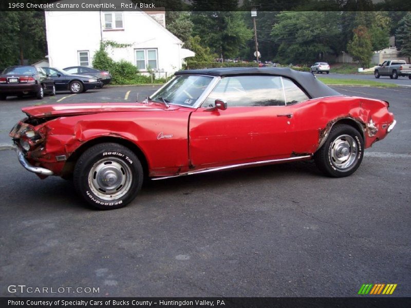 Red / Black 1968 Chevrolet Camaro Convertible