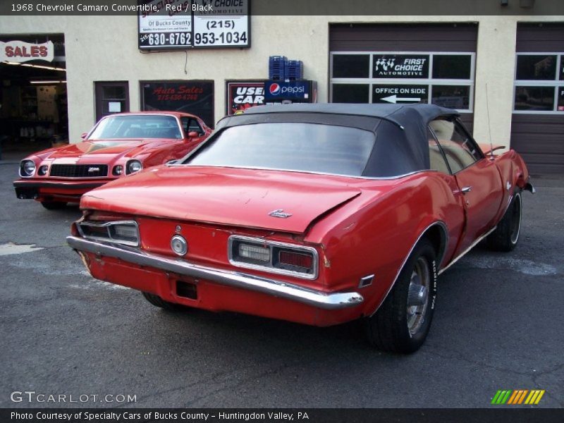 Red / Black 1968 Chevrolet Camaro Convertible