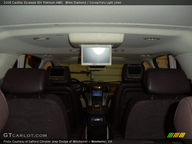 White Diamond / Cocoa/Very Light Linen 2008 Cadillac Escalade ESV Platinum AWD