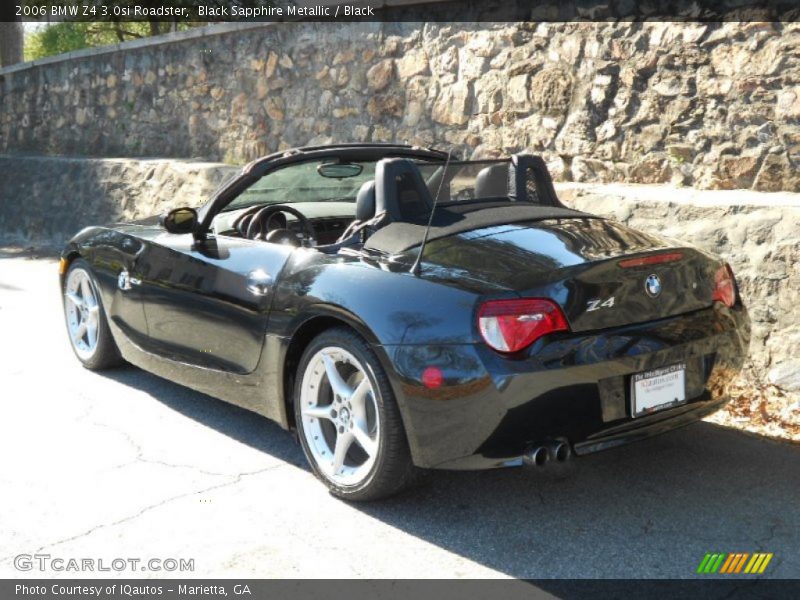 Black Sapphire Metallic / Black 2006 BMW Z4 3.0si Roadster