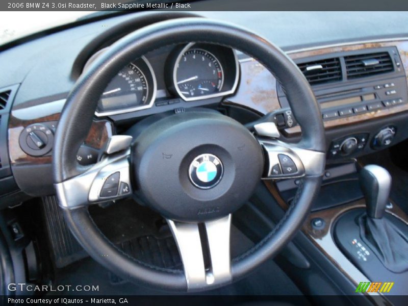 Black Sapphire Metallic / Black 2006 BMW Z4 3.0si Roadster