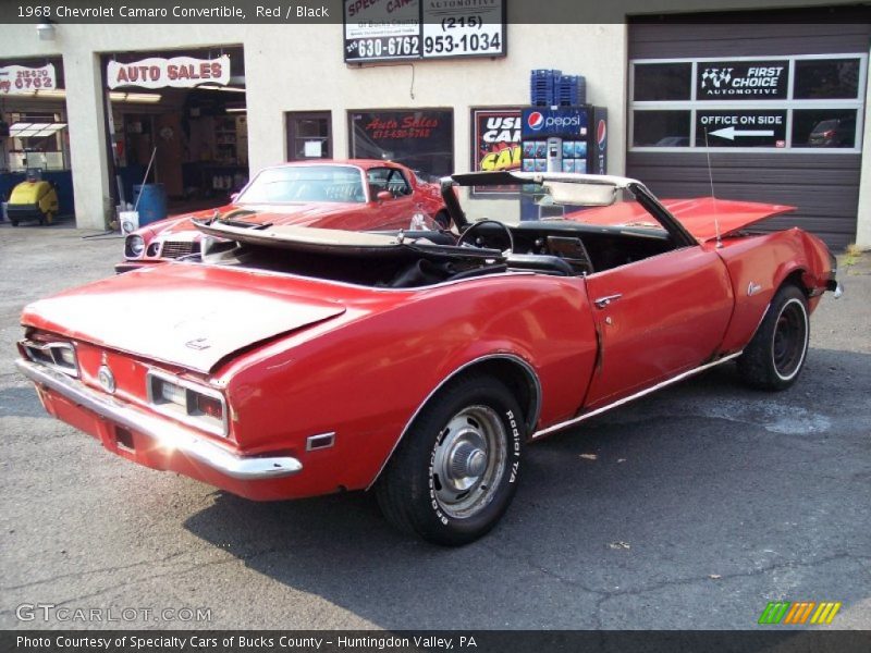 Red / Black 1968 Chevrolet Camaro Convertible