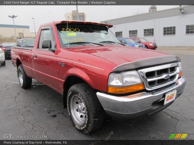Toreador Red Metallic / Medium Graphite 2000 Ford Ranger XLT Regular Cab
