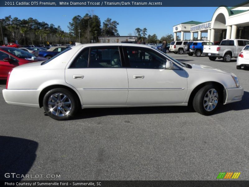 White Diamond Tricoat / Titanium/Dark Titanium Accents 2011 Cadillac DTS Premium