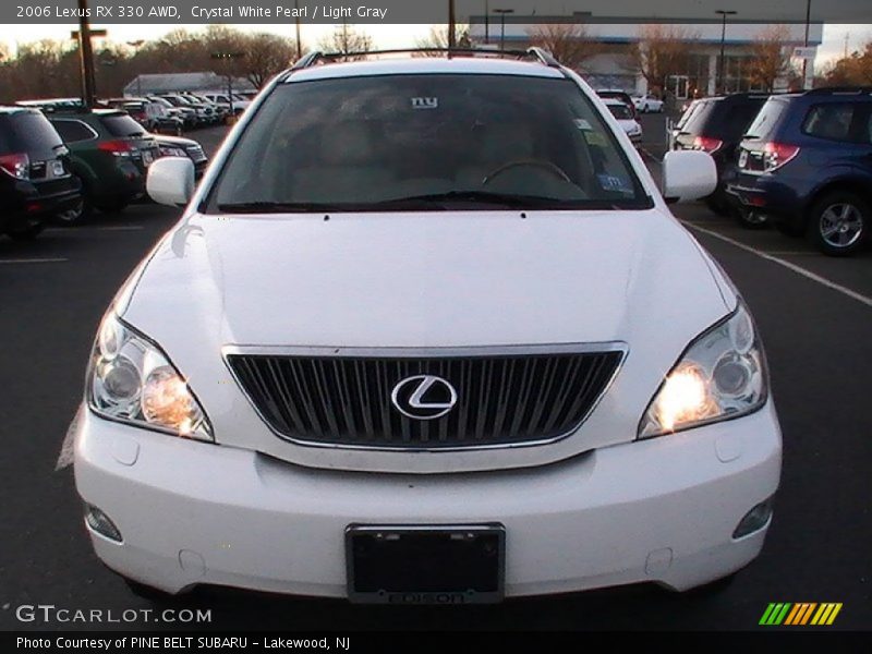 Crystal White Pearl / Light Gray 2006 Lexus RX 330 AWD