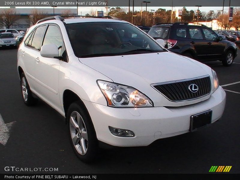 Crystal White Pearl / Light Gray 2006 Lexus RX 330 AWD