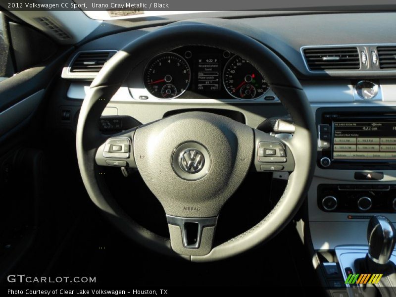 Urano Gray Metallic / Black 2012 Volkswagen CC Sport