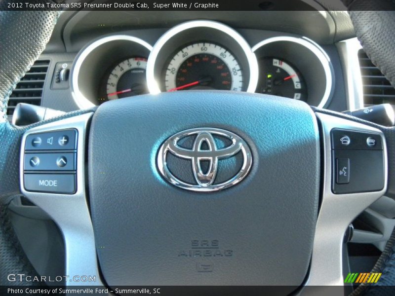 Super White / Graphite 2012 Toyota Tacoma SR5 Prerunner Double Cab
