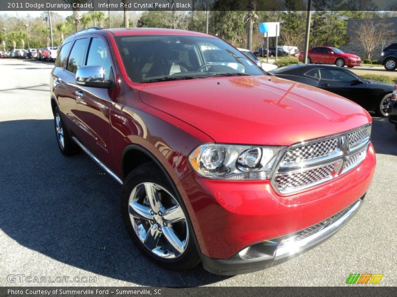 Inferno Red Crystal Pearl / Black 2011 Dodge Durango Citadel