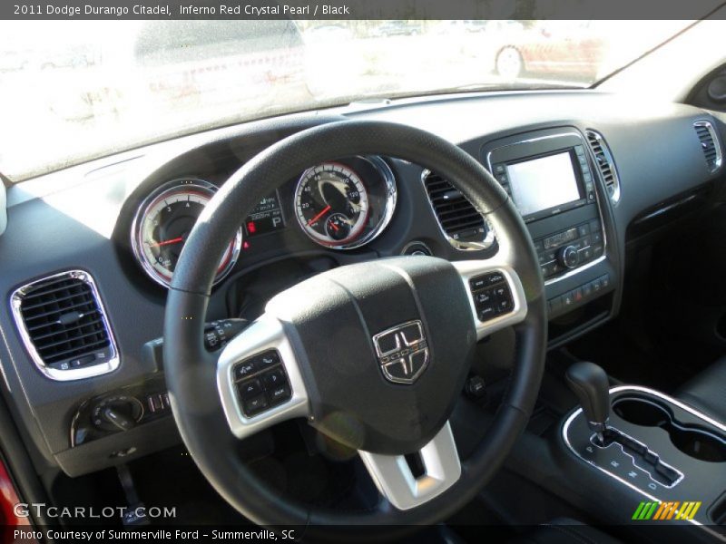 Inferno Red Crystal Pearl / Black 2011 Dodge Durango Citadel