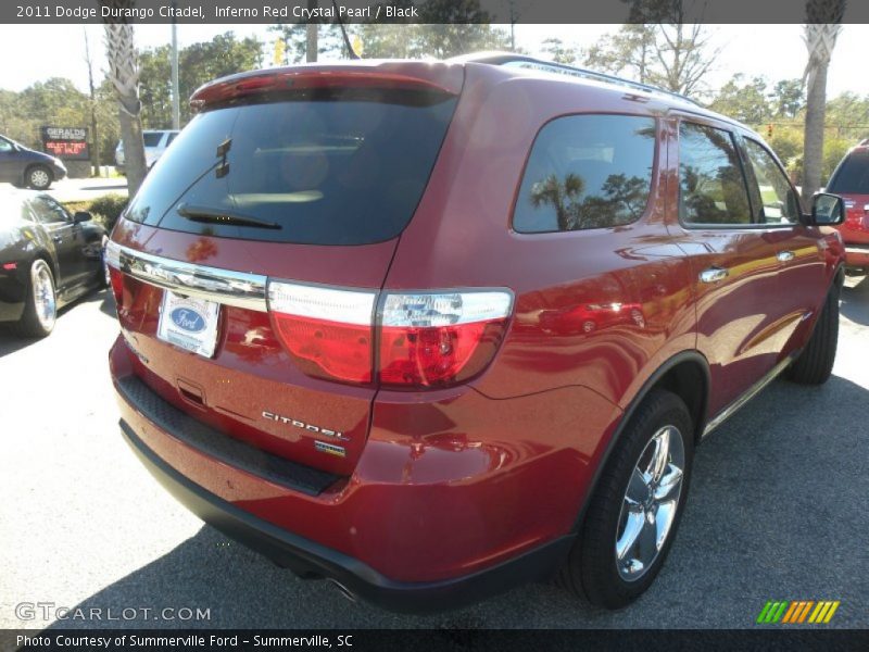 Inferno Red Crystal Pearl / Black 2011 Dodge Durango Citadel