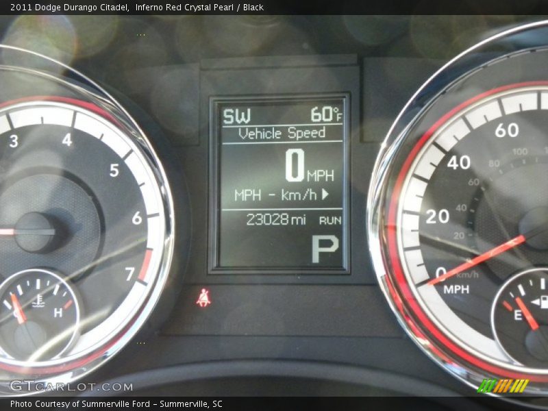 Inferno Red Crystal Pearl / Black 2011 Dodge Durango Citadel