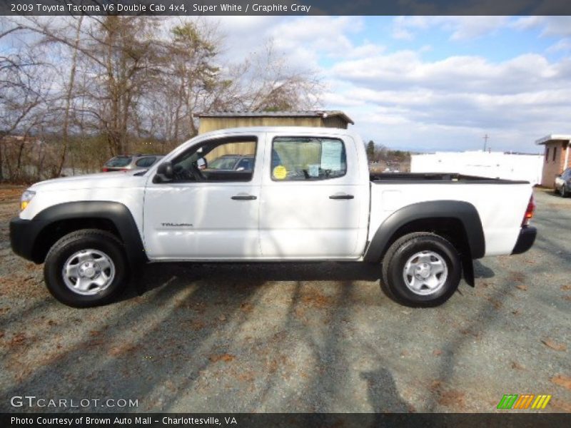 Super White / Graphite Gray 2009 Toyota Tacoma V6 Double Cab 4x4