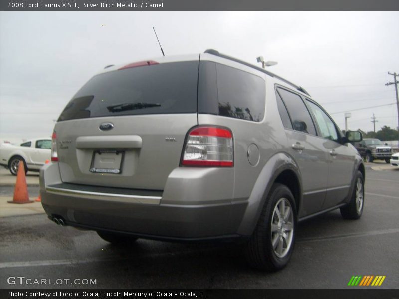 Silver Birch Metallic / Camel 2008 Ford Taurus X SEL