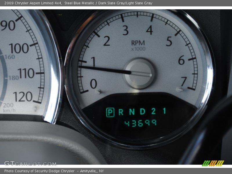 Steel Blue Metallic / Dark Slate Gray/Light Slate Gray 2009 Chrysler Aspen Limited 4x4