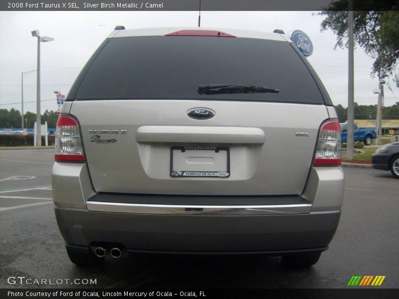 Silver Birch Metallic / Camel 2008 Ford Taurus X SEL