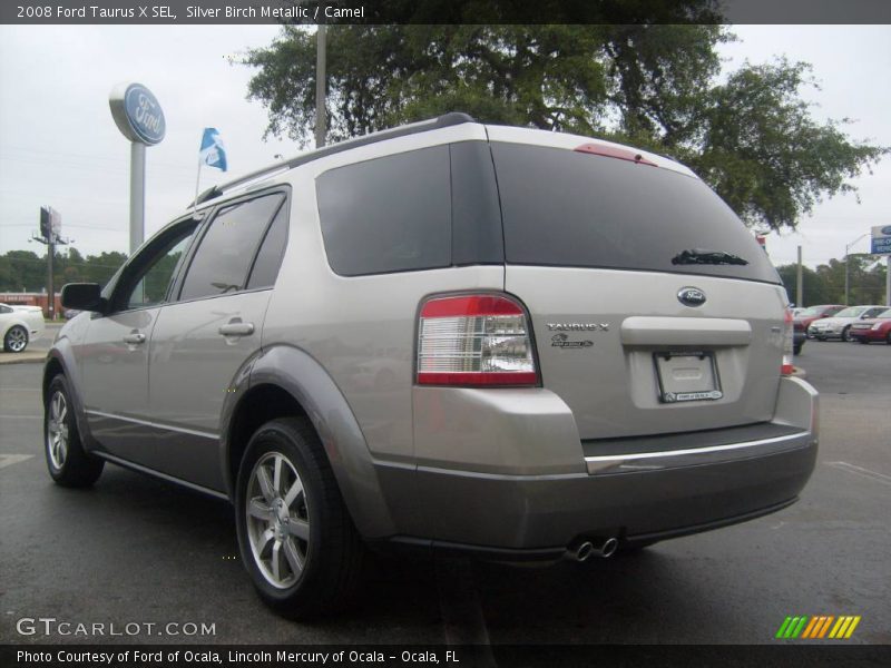 Silver Birch Metallic / Camel 2008 Ford Taurus X SEL