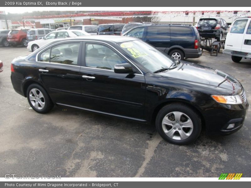 Ebony Black / Beige 2009 Kia Optima EX