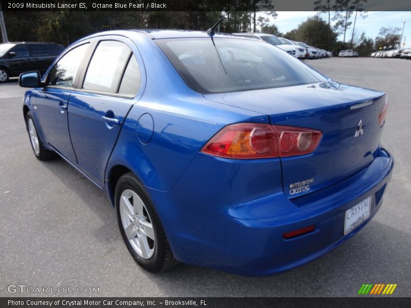 Octane Blue Pearl / Black 2009 Mitsubishi Lancer ES