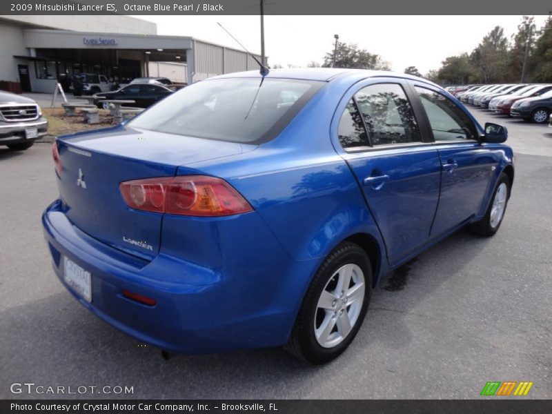 Octane Blue Pearl / Black 2009 Mitsubishi Lancer ES