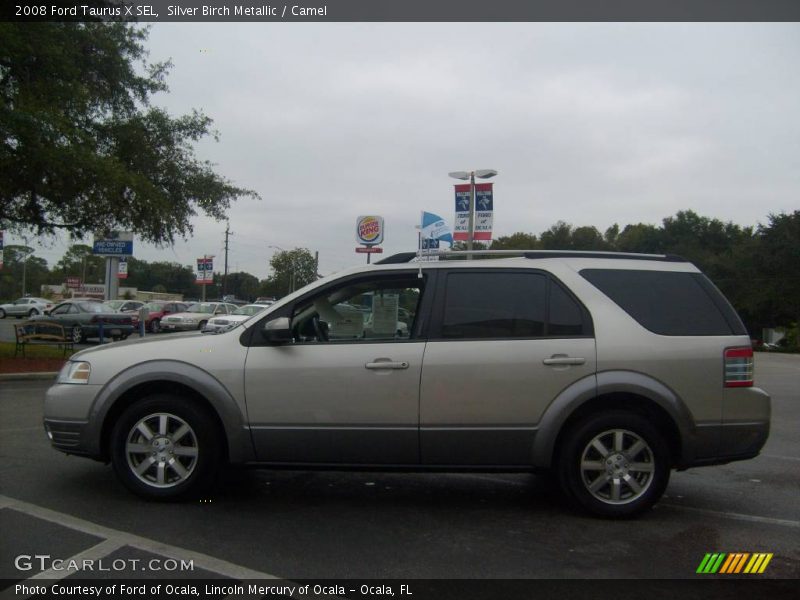 Silver Birch Metallic / Camel 2008 Ford Taurus X SEL