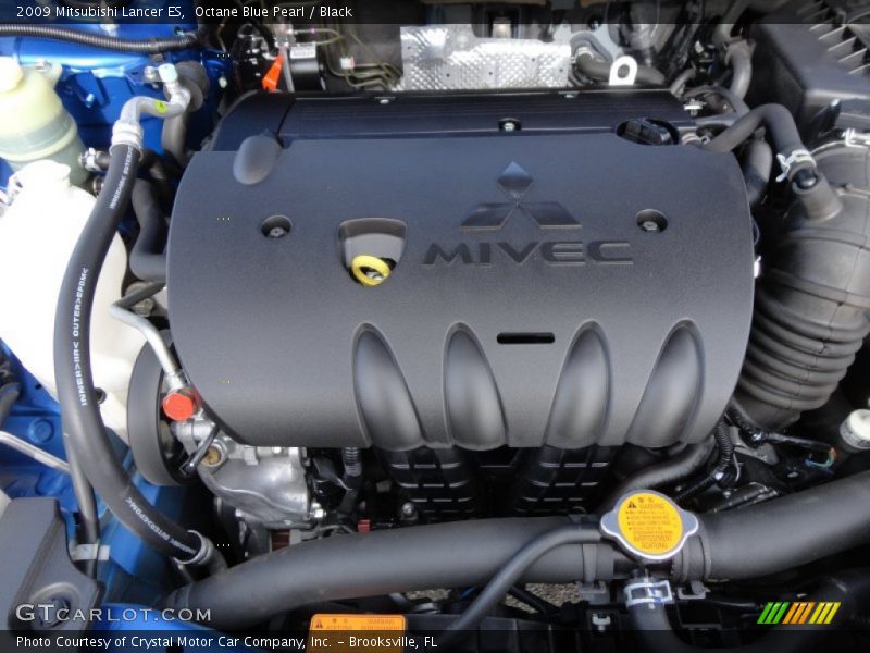 Octane Blue Pearl / Black 2009 Mitsubishi Lancer ES