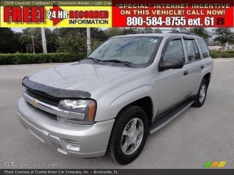 Silverstone Metallic / Light Gray 2008 Chevrolet TrailBlazer LT