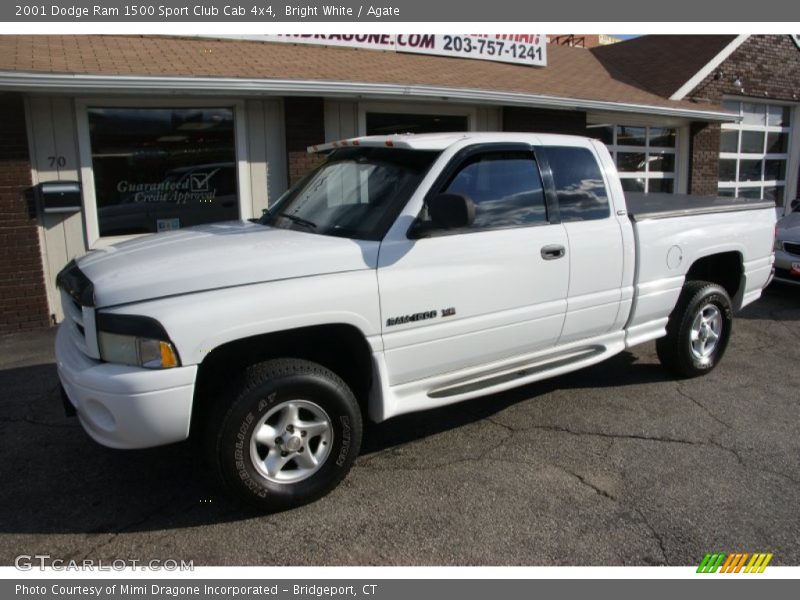 Bright White / Agate 2001 Dodge Ram 1500 Sport Club Cab 4x4