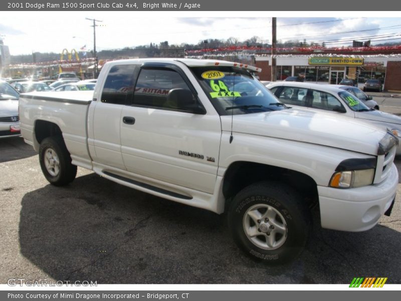 Bright White / Agate 2001 Dodge Ram 1500 Sport Club Cab 4x4