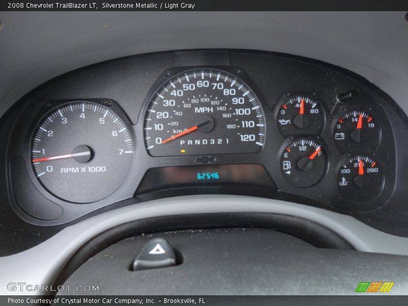 Silverstone Metallic / Light Gray 2008 Chevrolet TrailBlazer LT