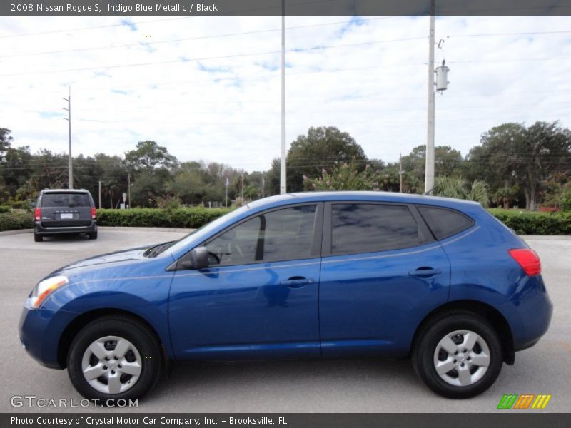 Indigo Blue Metallic / Black 2008 Nissan Rogue S