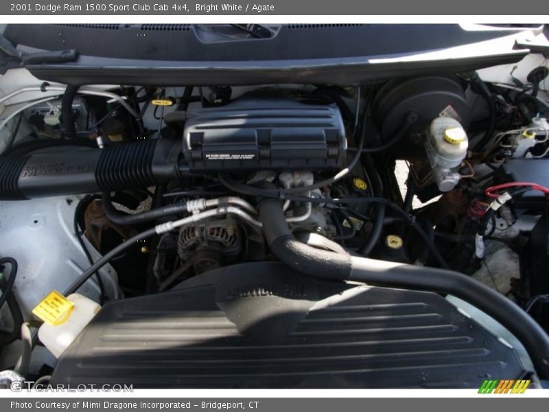 Bright White / Agate 2001 Dodge Ram 1500 Sport Club Cab 4x4
