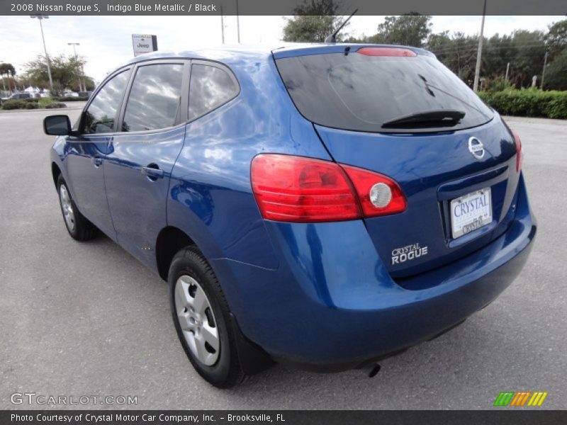 Indigo Blue Metallic / Black 2008 Nissan Rogue S