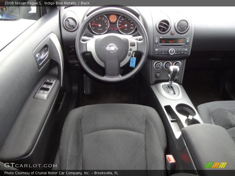 Indigo Blue Metallic / Black 2008 Nissan Rogue S