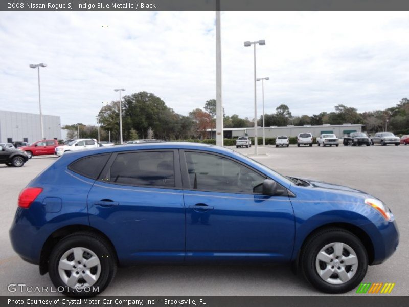 Indigo Blue Metallic / Black 2008 Nissan Rogue S