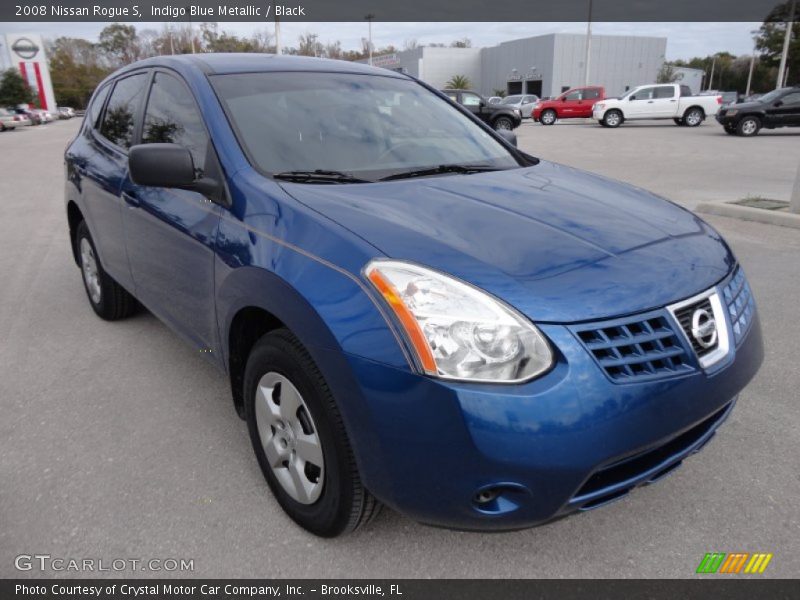 Indigo Blue Metallic / Black 2008 Nissan Rogue S