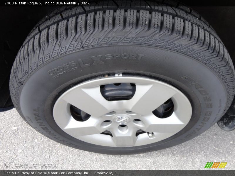 Indigo Blue Metallic / Black 2008 Nissan Rogue S