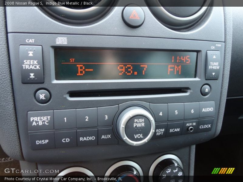 Indigo Blue Metallic / Black 2008 Nissan Rogue S