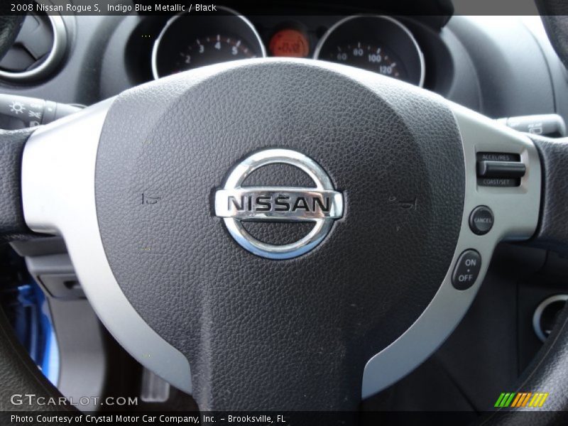 Indigo Blue Metallic / Black 2008 Nissan Rogue S