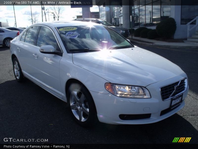 Ice White / Anthracite Black 2009 Volvo S80 T6 AWD