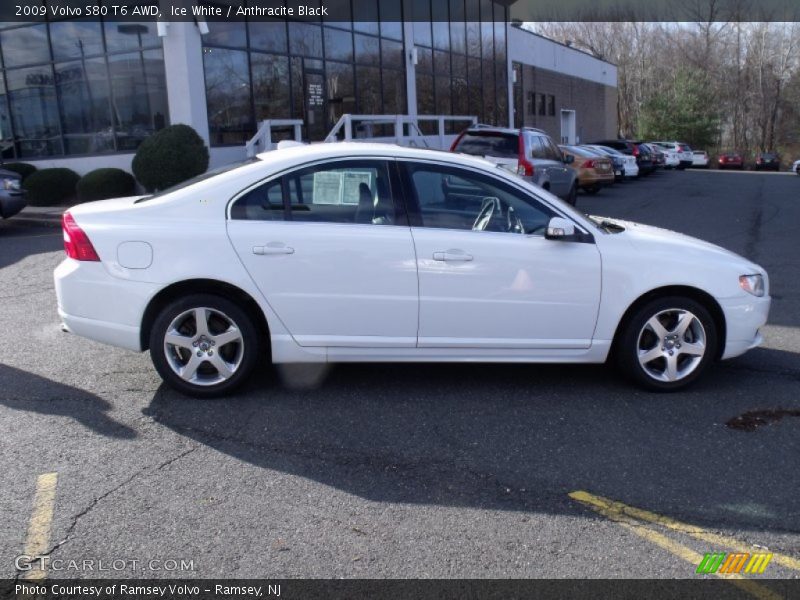 Ice White / Anthracite Black 2009 Volvo S80 T6 AWD